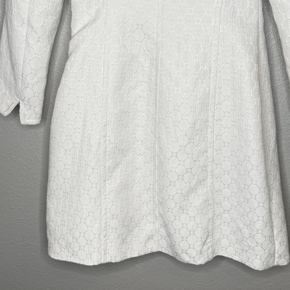 White Women's Button-Front Wool-Blend Coat - Picture 6 of 9